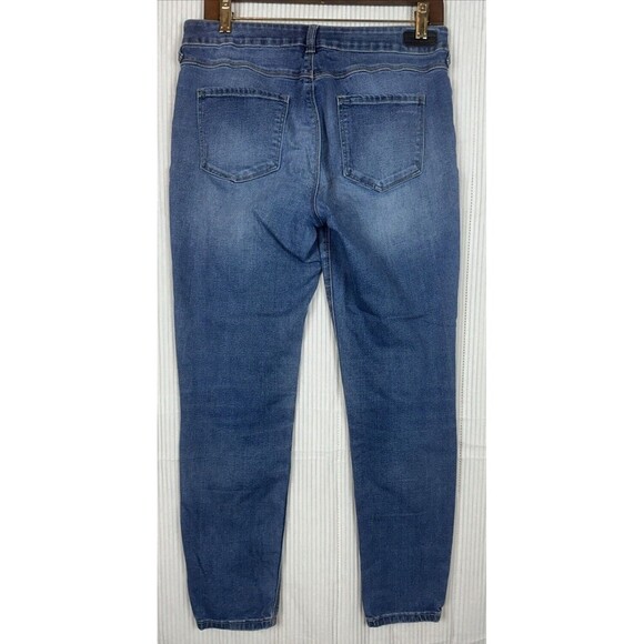 SoundStyle Women's Size 8 Blue Skinny Leg Medium Wash Cotton Blend Stretch Jeans - Picture 5 of 6